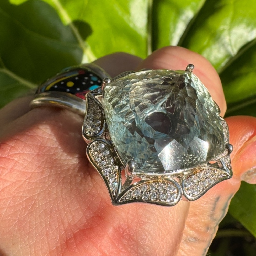 Stunning Sterling Silver Statement Ring With Extr… - image 4